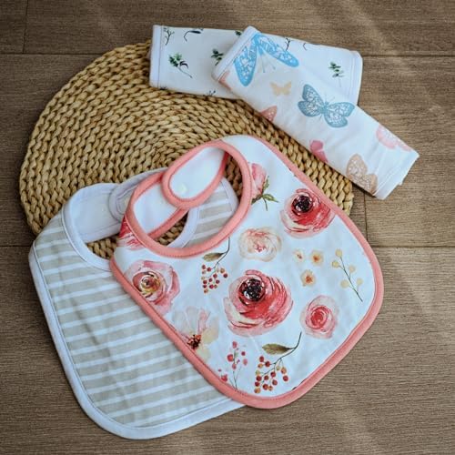 10 Pack Cotton Snap Bibs for Baby Boy Girl, Super Soft Drool Bibs for Teething - Image 6