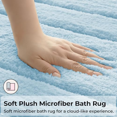 GRANNY SAYS Ivory Bathroom Rugs Set 3 Piece, Soft Microfiber Bath Mats - Image 7