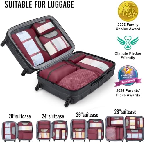 Veken 10 Set Packing Cubes for Travel Essentials, Suitcase Organizer Bags in 4 - Image 6
