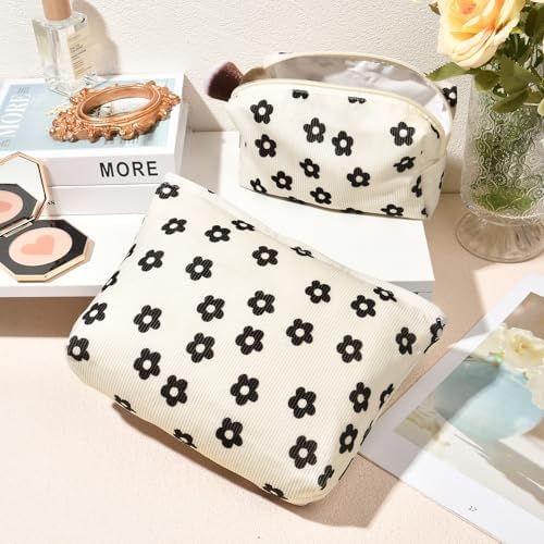 SOIDRAM 2 Pcs Makeup Bag Large Cosmetic Bag Toiletry Bag Makeup Pouch Travel - Image 7