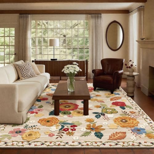 9x12 Area Rugs for Living Room: Washable Rug Non Slip Low Pile Soft Carpet - Image 6
