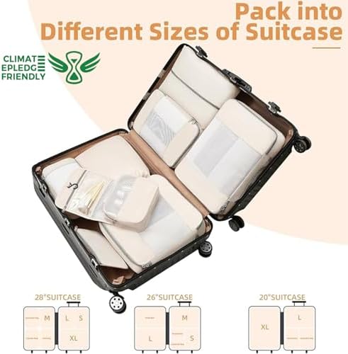 BAGAIL 6 Set/8 Set/10 Set Packing Cubes Various Sizes Packing Organizer - Image 7