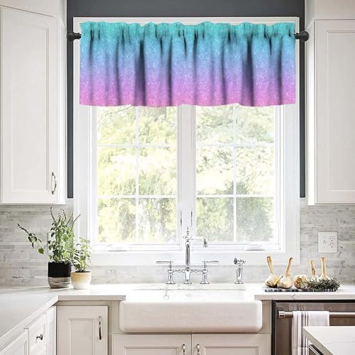 Fantasy Valances Curtains Princess Colorful Glitter Rainbow Pattern Window - Image 6