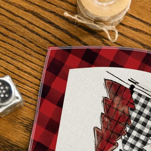 Artoid Mode Red Christmas Trees Wedge Shape Placemats - Image 7