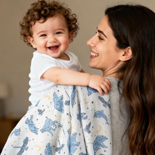 GLLQUEN BABY Muslin Swaddle Blankets 4Pk Receiving Blanket Large 35" x 40" - Image 6