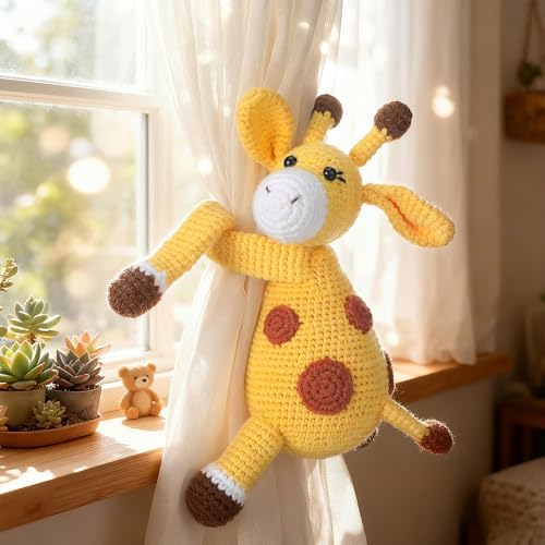 Moukeren Safari Animals Curtain Tie Back Giraffe Shape Curtain Tie Back Jungle - Image 6