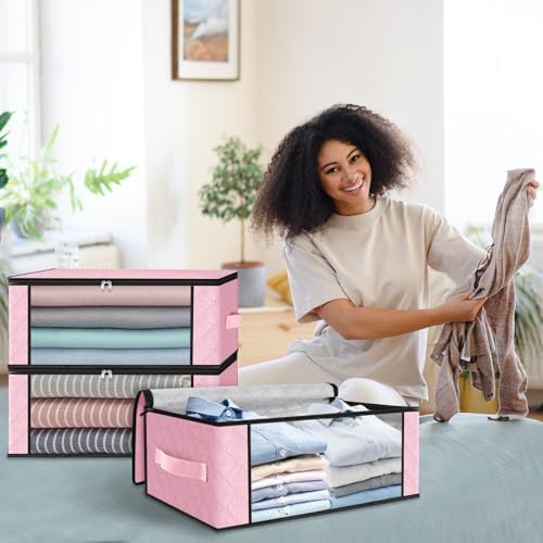 HomeHacks 6-Pack Clothes Organizer Storage Bags, 35L Storage Bins - Image 7