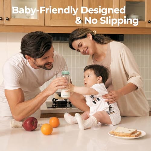Momcozy Natural Baby Bottle, 12oz Narrow-Neck Breast Milk Container, Breastmilk - Image 7