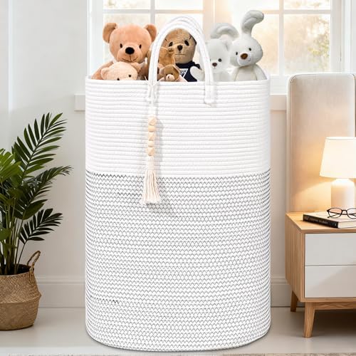 Woven Laundry Basket for Clothes, 80L Large Rectangle Laundry Hampers - Image 6