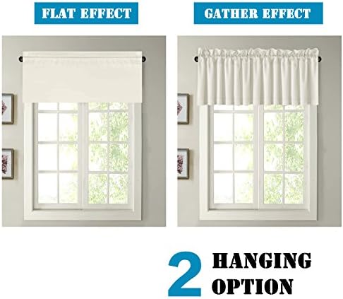 H.VERSAILTEX Blackout Valances for Windows, Kitchen Curtains Valances for - Image 6