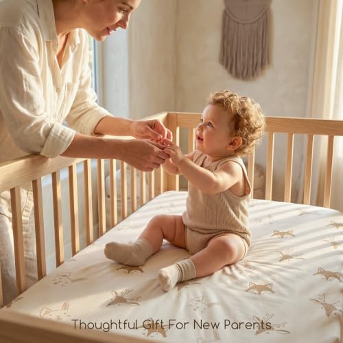 3 Pack Baby Crib Sheets for Boys Girls 52x28 Fitted Crib Sheet - Image 6