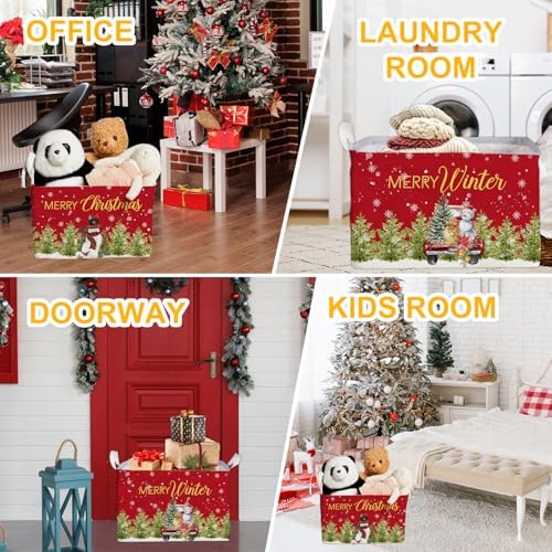Christmas Snowman Storage Basket, Snowman Storage Box - Image 7