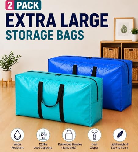 Extra Large Storage Bags, Jumbo Moving Tent Storage Bags, Waterproof Foldable - Image 6