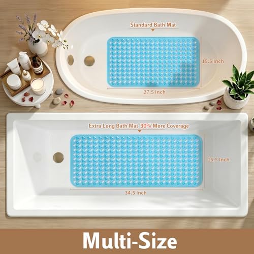 Yimobra Bathtub Mat Non Slip, Super Strong Suction Cups, Machine Washable Fast - Image 6