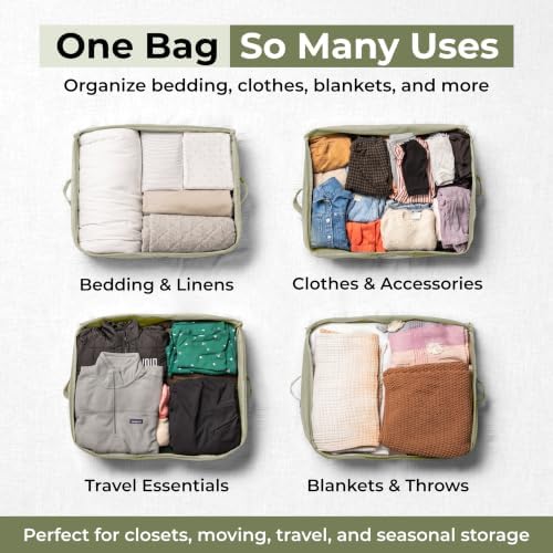 Soft Canvas Storage Bags with Zipper. Thick Breathable - Image 7