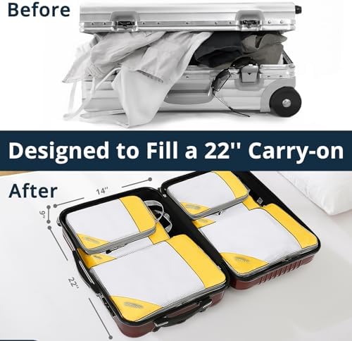 Compression Packing Cubes 6 Set, Compressible Space-Saving Packing Cubes - Image 6
