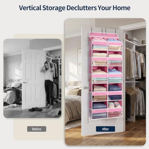 Yecaye 5 Tier Over The Door Organizer, 10 Compartments Large Door Storage - Image 7
