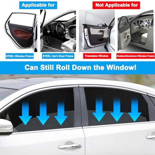 Ovege Blackout Car Window Curtains 4pcs Magnetic Privacy - Image 7