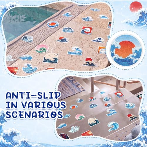 Fullhawl 30 Pcs Ocean Wave Non Slip Bathtub Stickers - Image 6