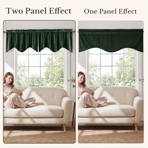 StangH Dark Green Christmas Velvet Valance 52x18 Inch, 1 Panel - Image 7