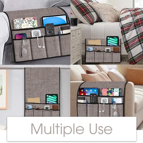 Joywell Remote Control Holder Armchair Caddy Armrest Organizer Apricot - Image 7