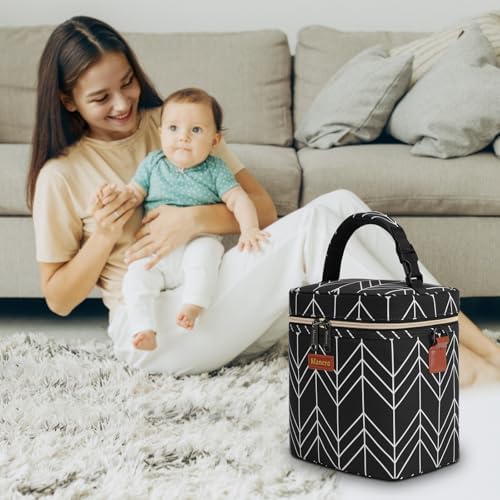 Mancro Breastmilk Cooler Bag Travel, Insulated Baby Bottle Bag - Image 6