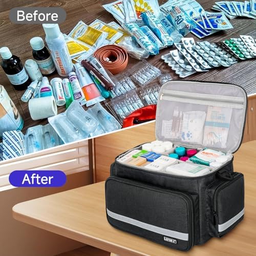 LEFOR·Z Small Medical Bag, First Aid Bag Empty, Home Health Nurse Storage - Image 7