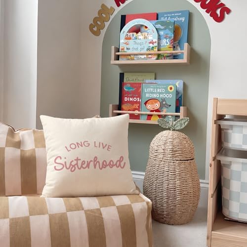 Long Live Sisterhood Pillow Cover 18x18, Girls Room Playroom Decor - Image 7