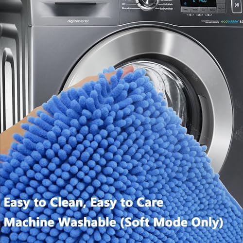 BOANKODU Bathroom Rugs 32x20, Extra Soft Absorbent Chenille Bath Rugs, PVC - Image 7