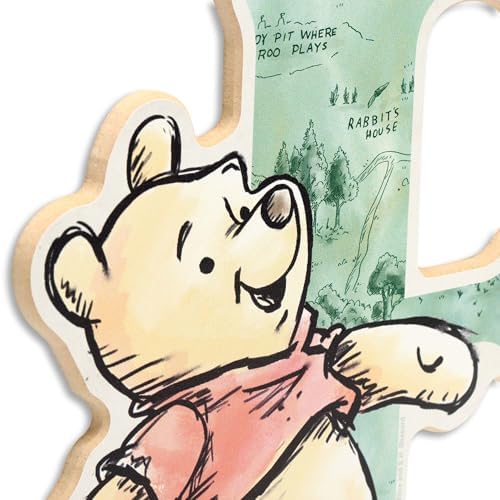 Open Road Brands Disney Winnie the Pooh Letter F Wood Wall Decor - Image 4