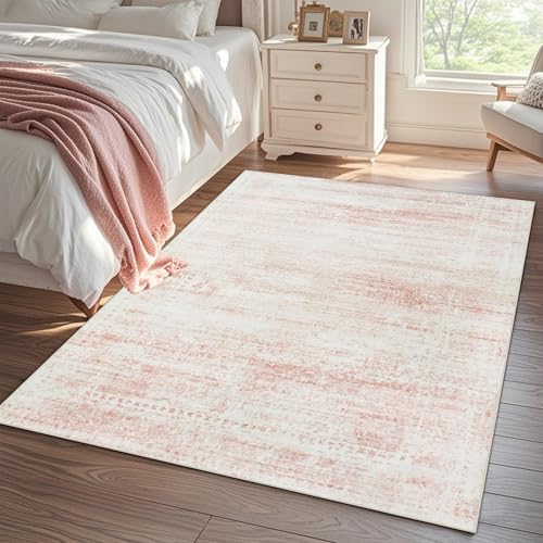 Pink Washable Rugs 9x12 Area Rugs - Image 7