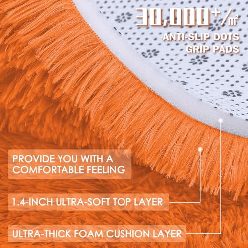 OLANLY 2x3 Machine Washable Small Bedside Rug, Soft Fluffy Shaggy Entryway - Image 7