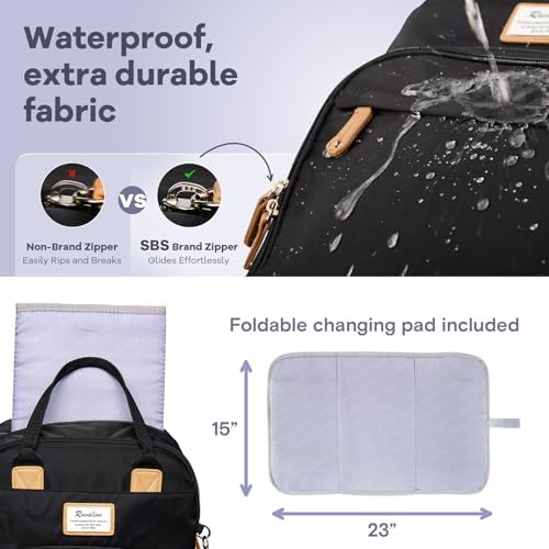 RUVALINO Baby Diaper Bag Backpack - Image 7