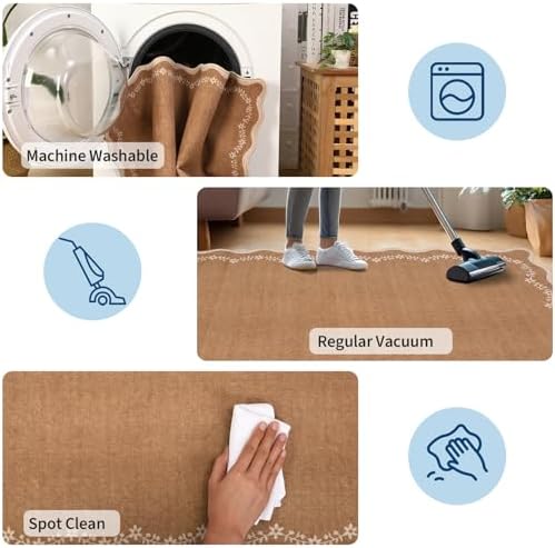 GarveeHome 6x9 Scalloped Area Rug Soft Washable Rug - Image 6