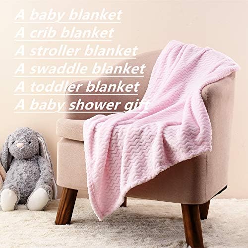 CREVENT 2Pcs 30''X40'' Cute Cozy Fluffy Warm Baby Blankets - Image 7