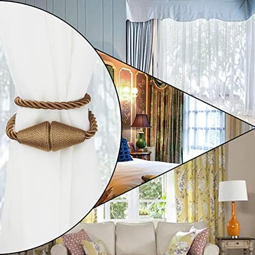6 Pack Magnetic Curtain Tiebacks Rope Modern Handmade Curtain Tie Backs - Image 6