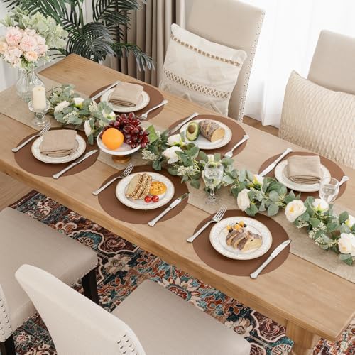 SHACOS 100 pcs Round Paper Placemats Disposable 13 inch Colored Paper - Image 7