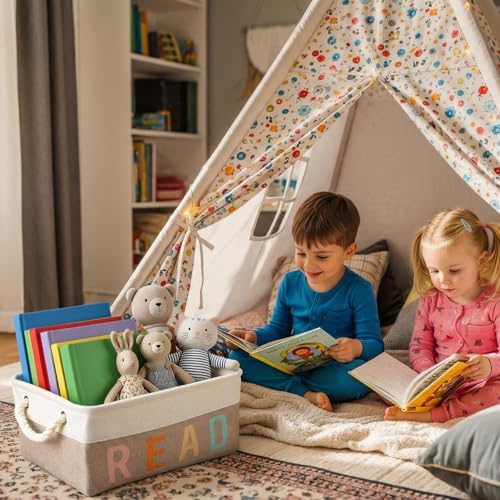 Marsui 1 Pcs Book Storage Basket, Book Bin, Bookish Gifts - Image 6