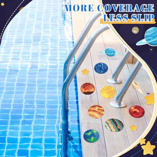 Fullhawl 30 Pcs Planet Non Slip Shower Stickers, Bathtub Safety - Image 6