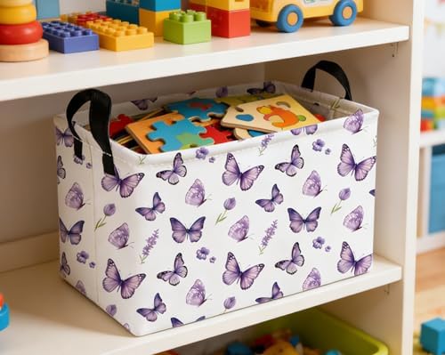 Essme Rectangular Kids Baskets, Butterfly Storage Box, Cute Basket - Image 6