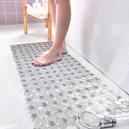 SONGZIMING Bathtub Mat Non Slip Pebble Bath Shower Mat 35"X16" - Image 7