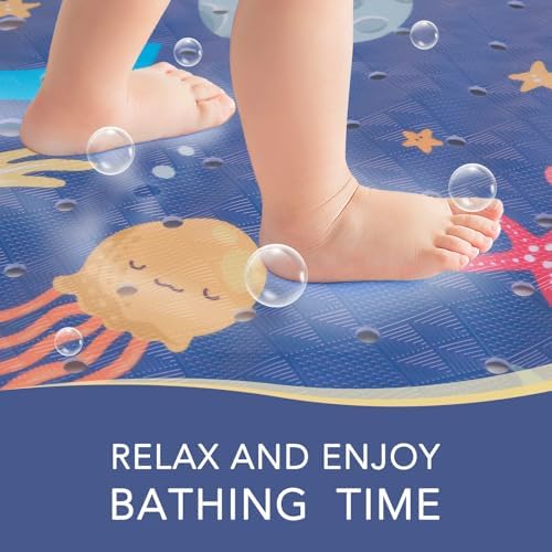 PRATIQUE Kids Bath Mat for Tub Non Slip,40 X 16 Inch Extra Long Kids Bathtub - Image 7