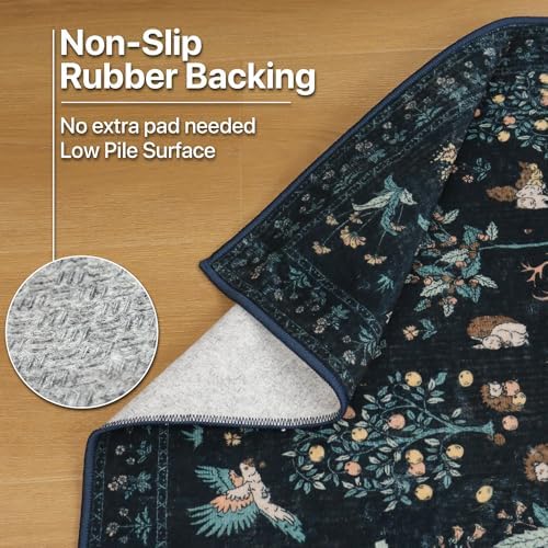BESBLEE 8X10 Washable Area Rug for Living Room, Animal Non Slip - Image 6