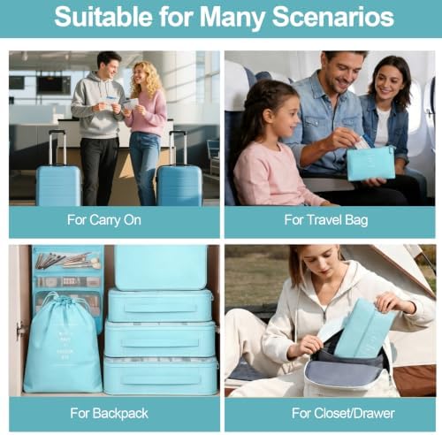 8/9 Set Packing Cubes for Travel, Suitcase Organizer Bags for Luggage - Image 7