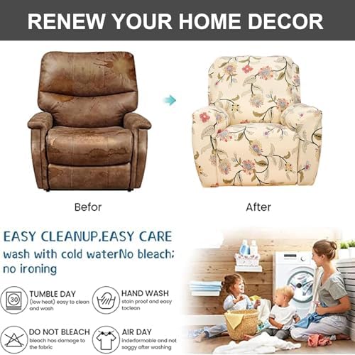 Recliner Chair Covers 4-Pieces Recliner Slipcovers Lazy Boy Chair Covers - Image 6