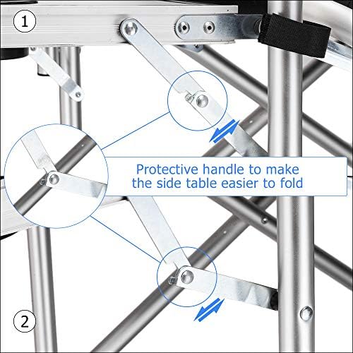 mefeir 2 PCS 31" Tall Upgraded Director Makeup Artist Chair Bar Height - Image 7