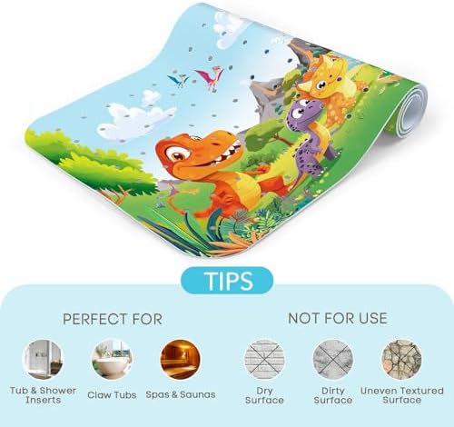SHUCHING Baby Bath Mat for Tub Non Slip-40 X 16 Inch - Image 7
