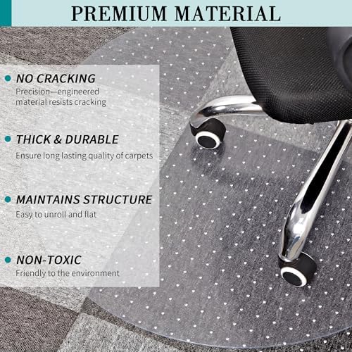 BesWin Office Chair Mat for Carpet, Heavy Duty - Image 6