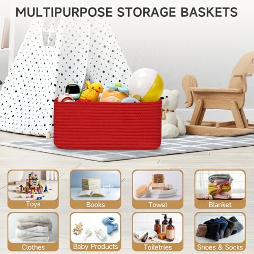 3 Pack Storage Baskets for Organizing, 13.7×9.5×6.3" - Image 6