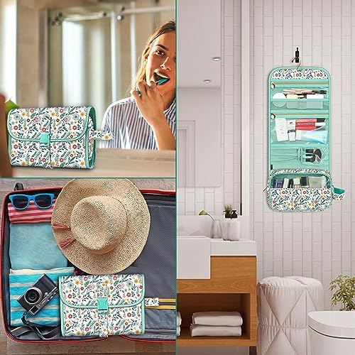FINTIE Hanging Toiletry Bag Portable Travel Cosmetic Makeup Organizer - Image 7
